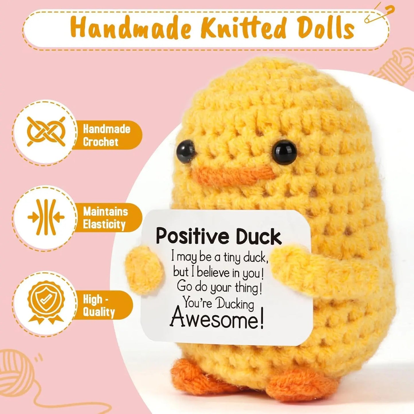Positive Crochet Friends – Emotional Support & Encouragement Plushies