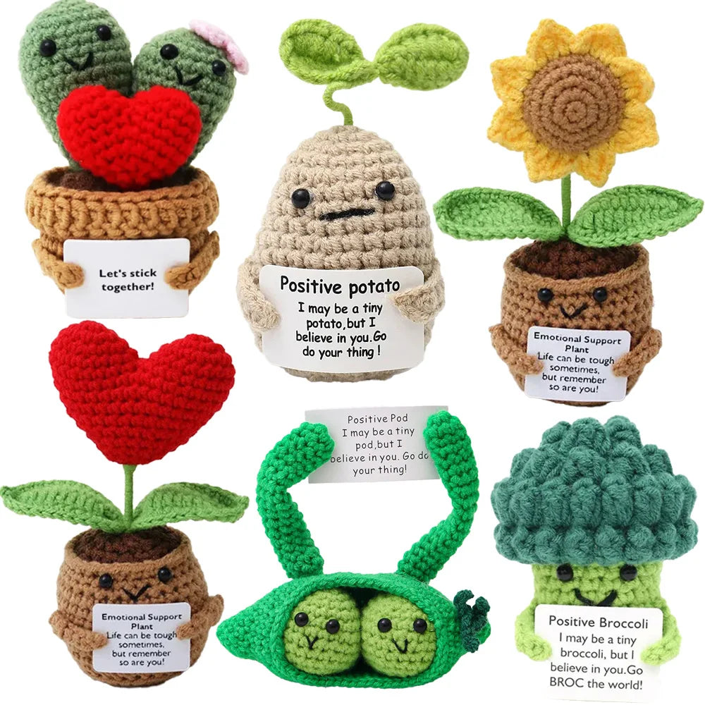 Positive Crochet Friends – Emotional Support & Encouragement Plushies