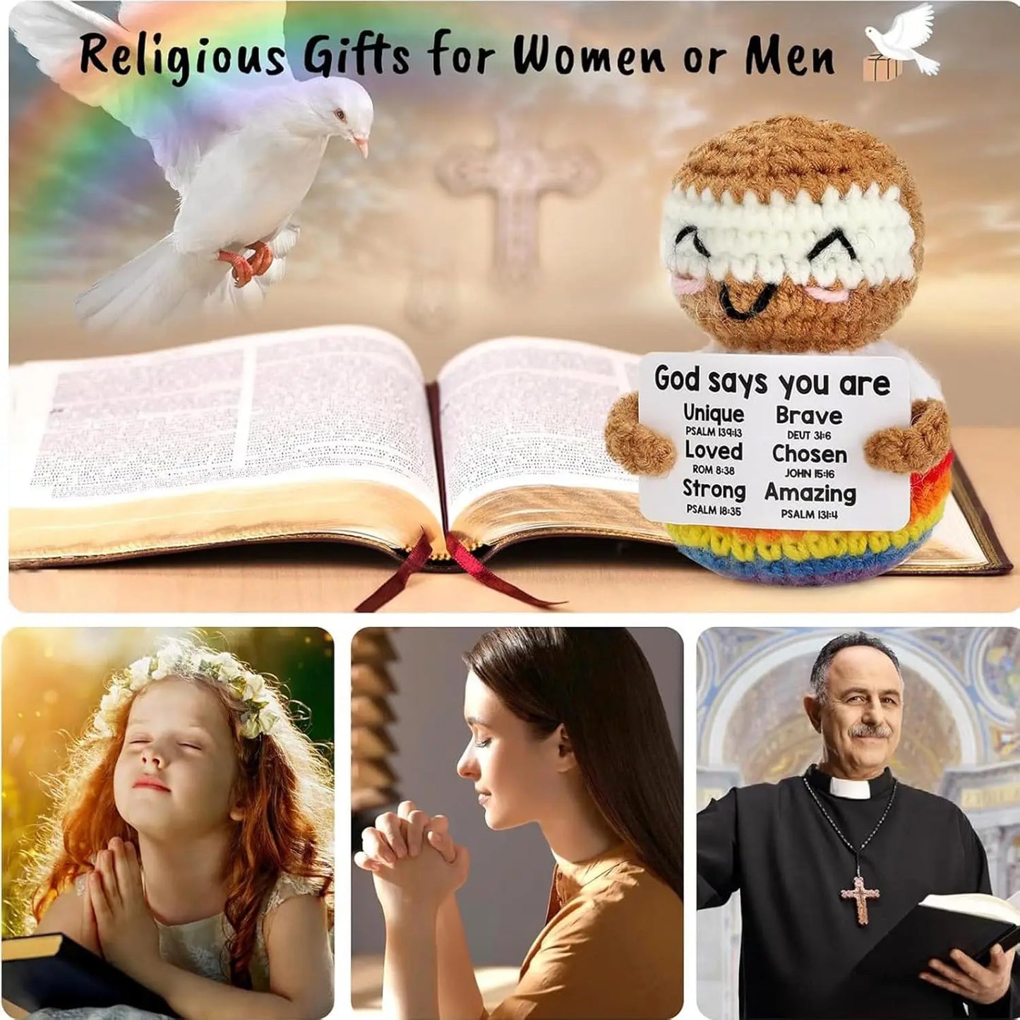 Positive Crochet Friends – Emotional Support & Encouragement Plushies